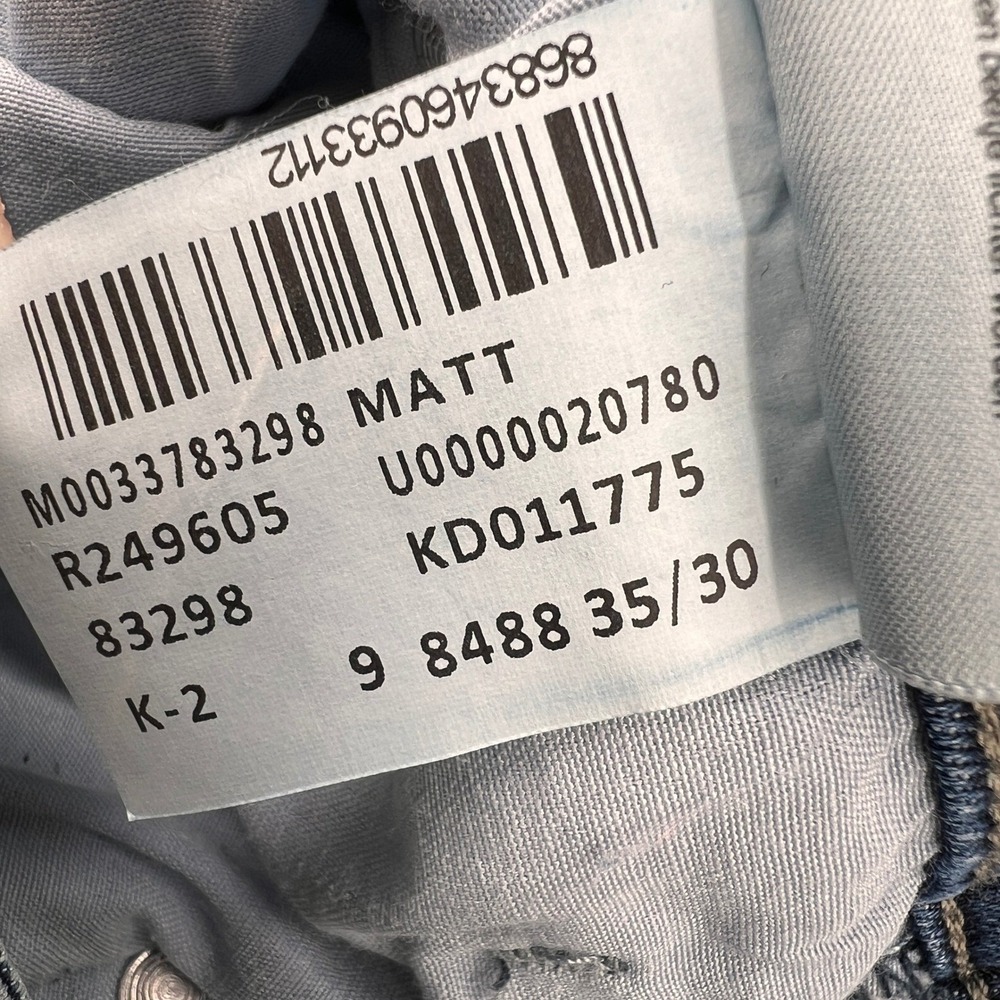 Mavi Matt Relaxed Straight Leg Jeans Men 36x31 Blue Stretch Denim Casual Norm - Picture 11 of 12